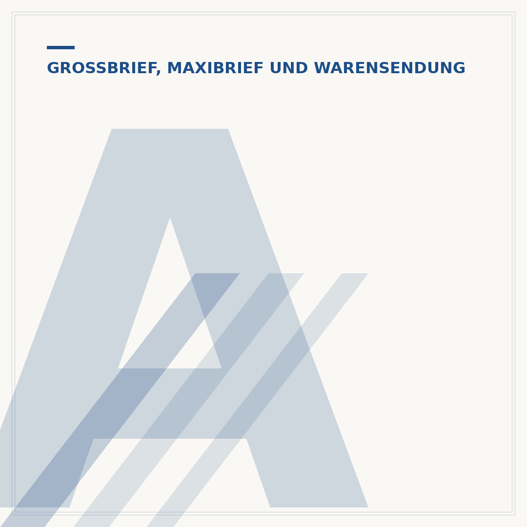 Adressierung des Großbriefs