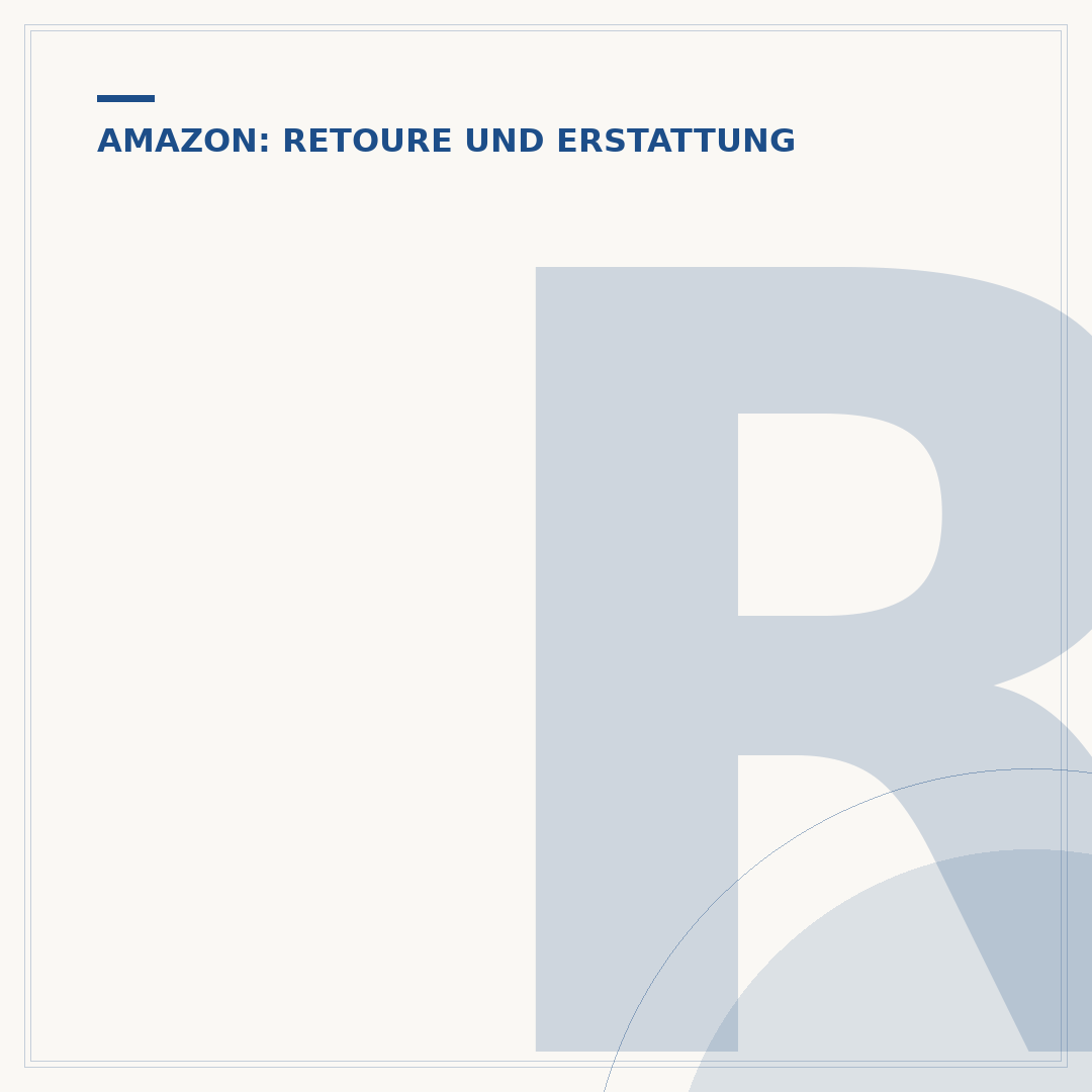 Rücksendung meiner Amazon-Bestellungen