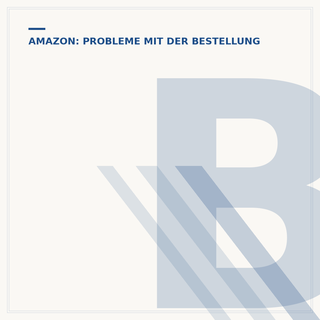 Beschwerde zur Amazon-Lieferung