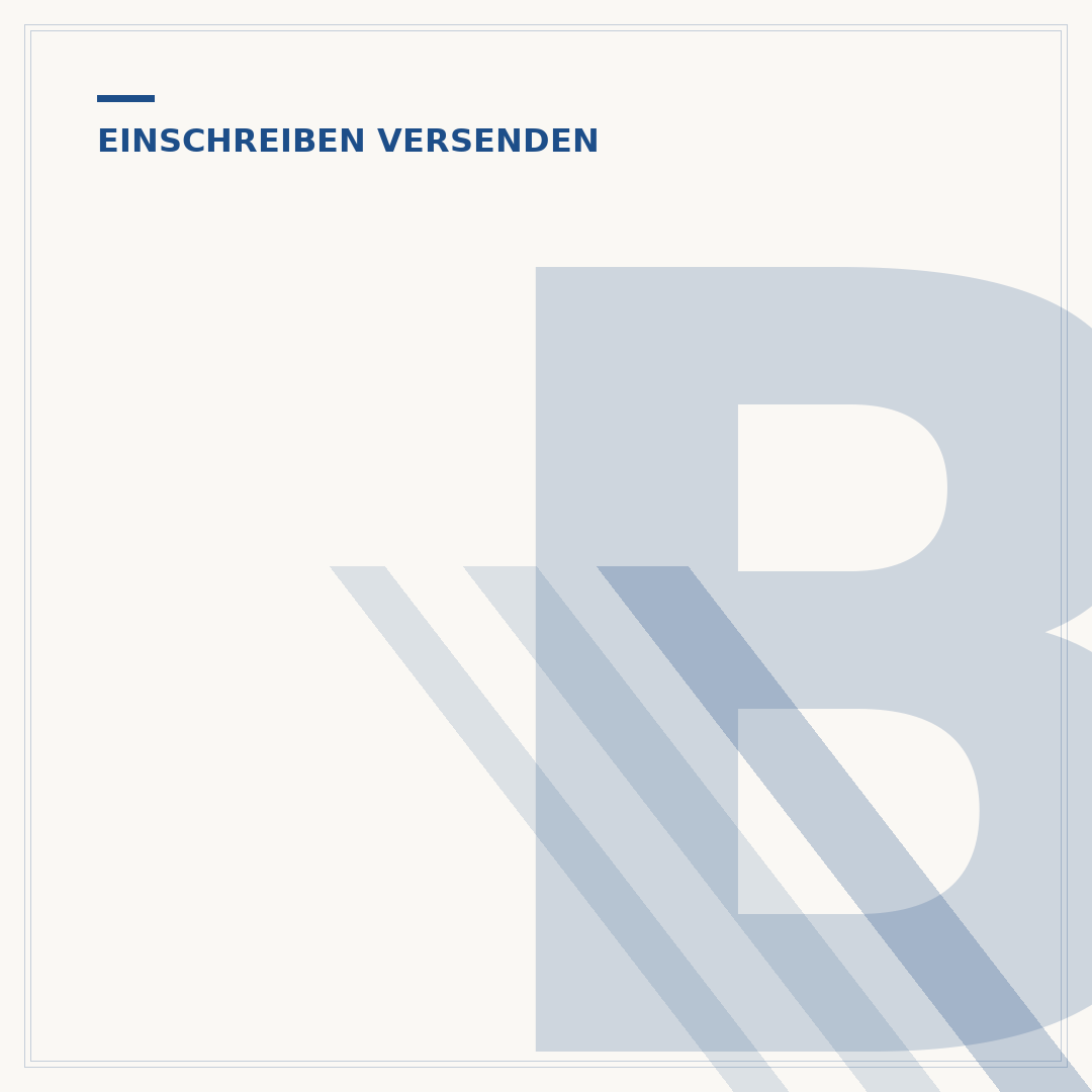 Brief mit Einschreiben: Dauer der Zustellung