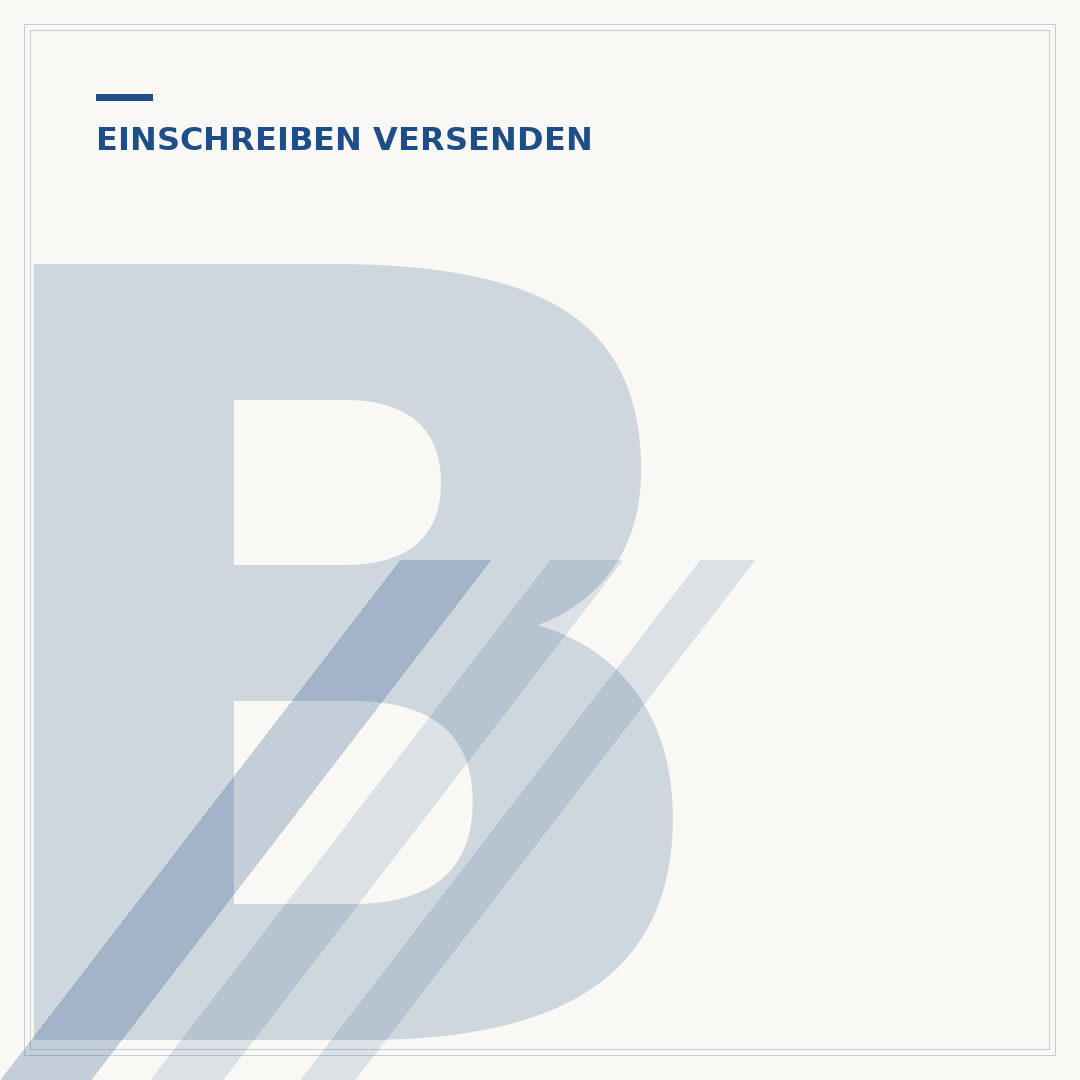 Briefmarke für Einschreiben Einwurf