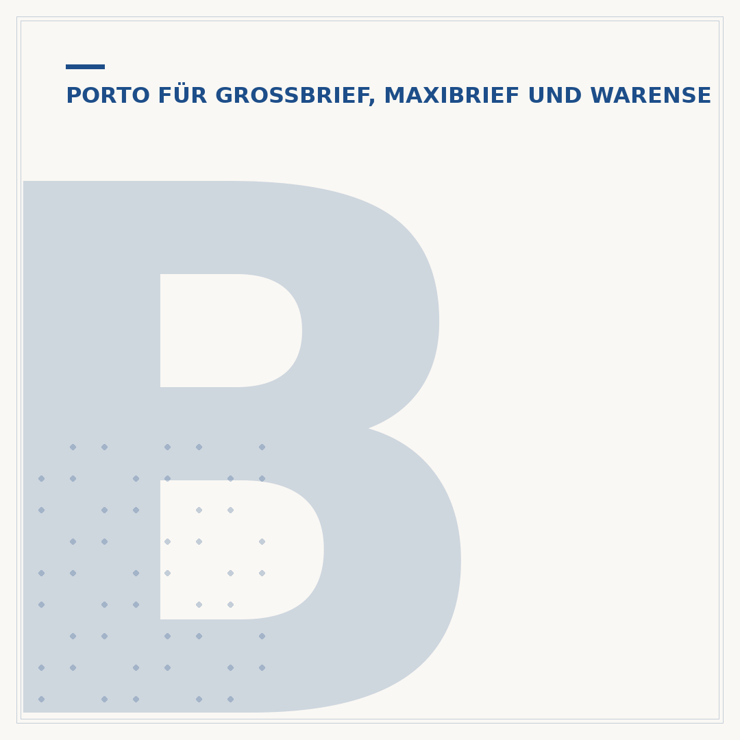 Briefporto für Großbriefe