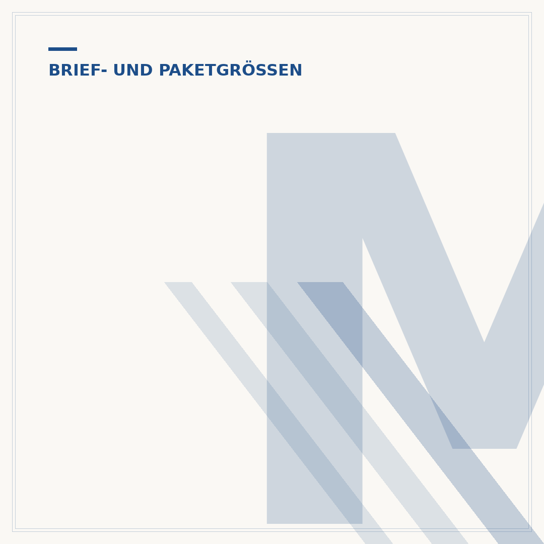 Maße der Büchersendung