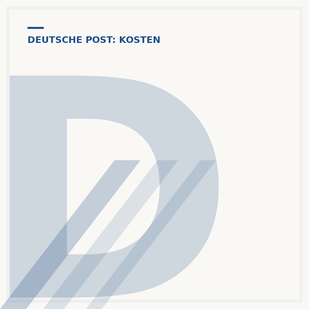 Deutsche Post Porto: Warensendung Kosten & Regeln