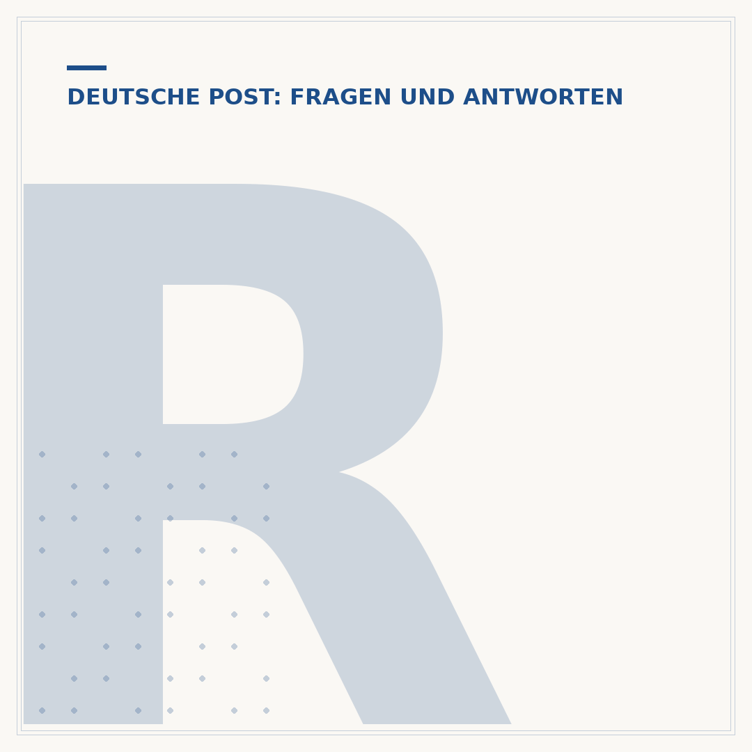 Rechnungskopie der Deutschen Post