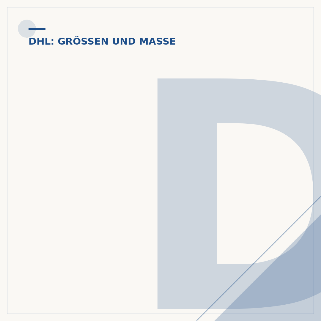DHL Karton Größen