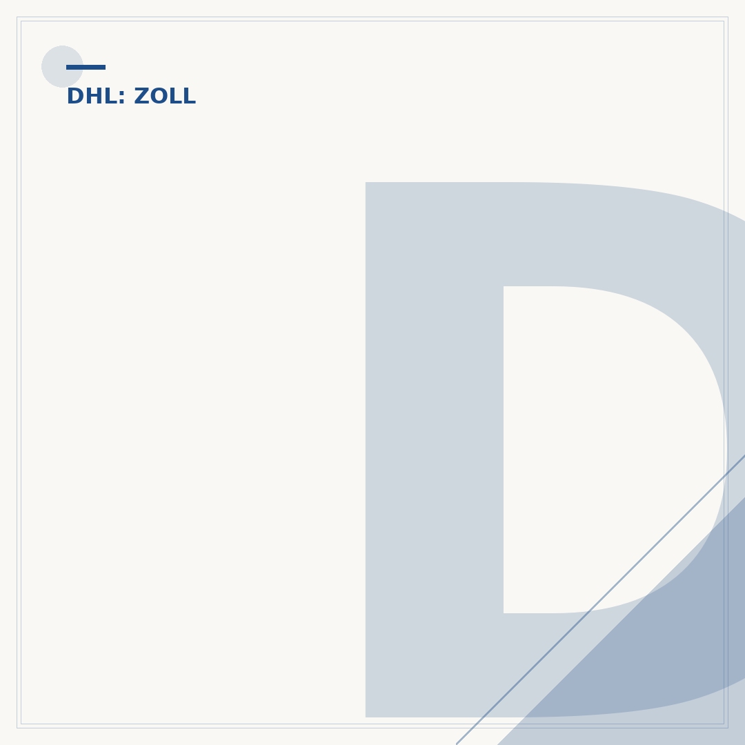DHL Zollinhaltserklärung