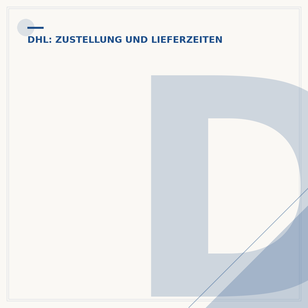 DHL Zustellzeiten: Wie lange liefert die Post aus?