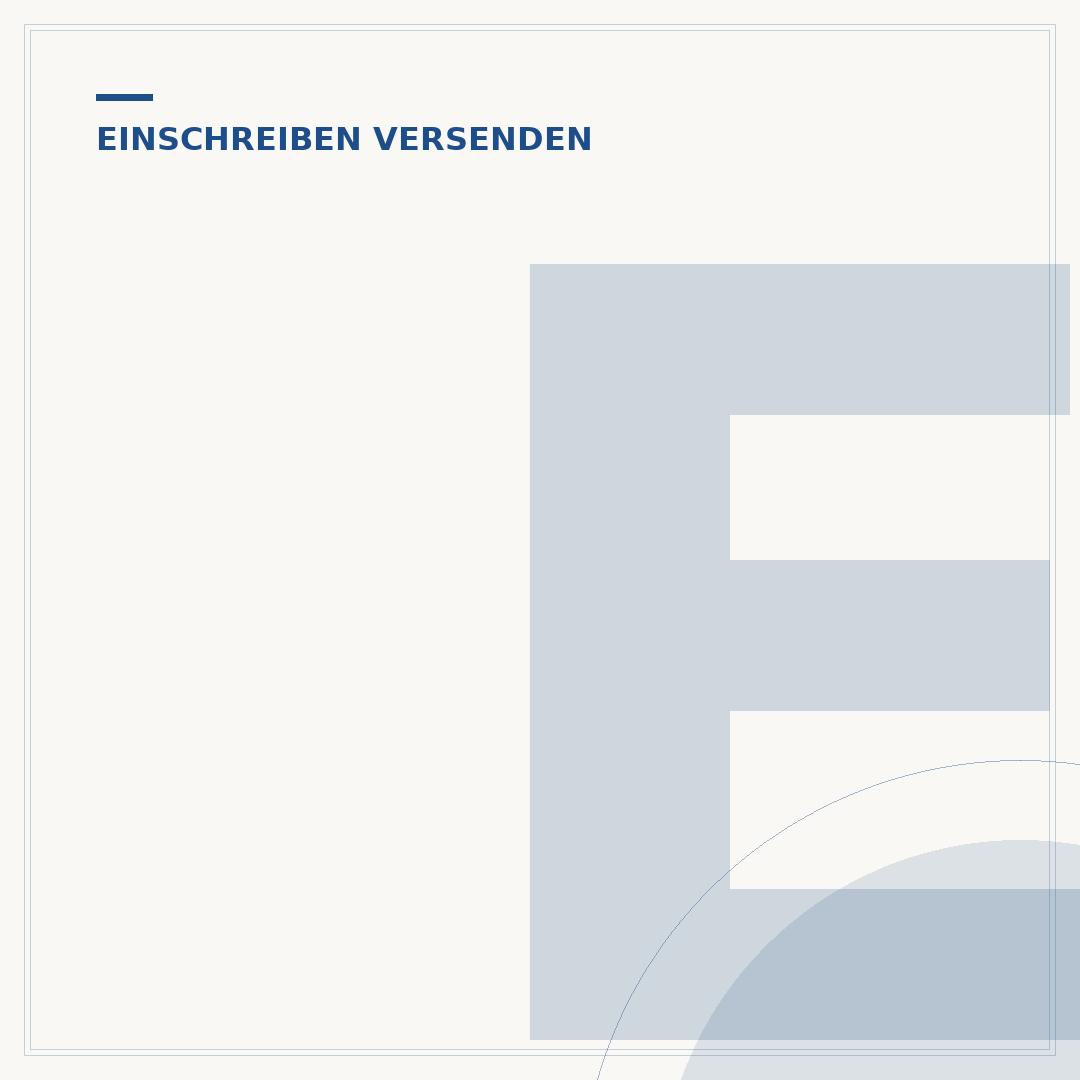 Entwurf für Einschreiben vorbereiten
