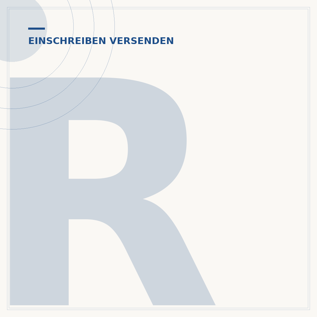 Rückschein des Einschreibens ausfüllen