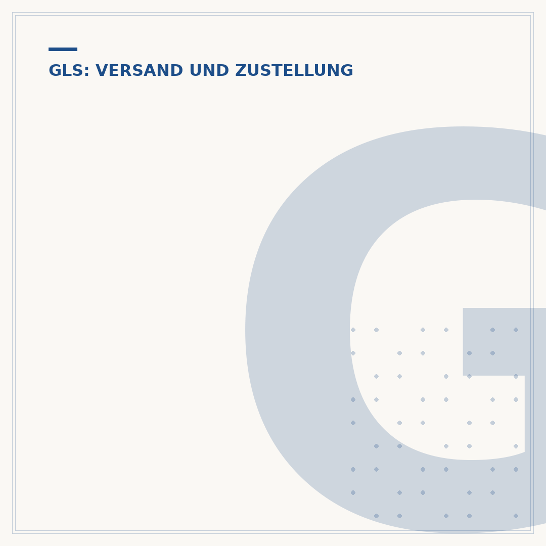 GLS: Wir informieren dich bald zum Lieferzeitpunkt