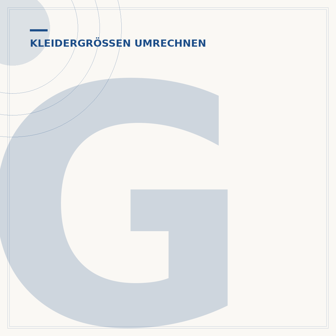 Größentabelle für Kleidung und Damen