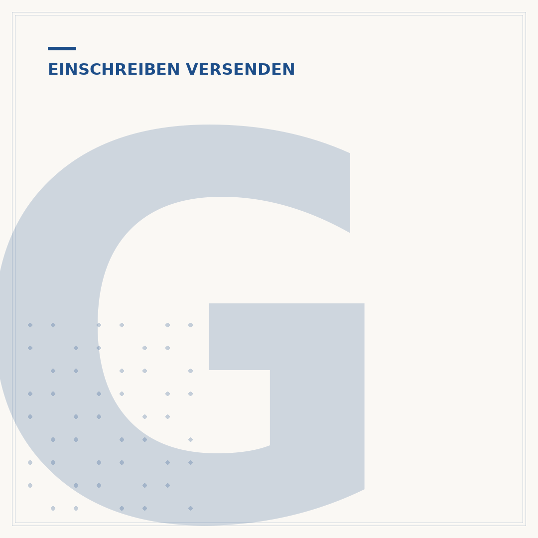Gründe für ein Einschreiben