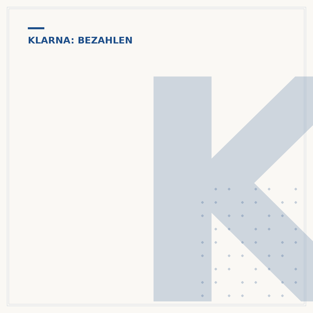 Klarna-Konto anlegen