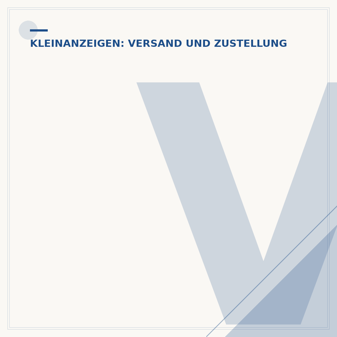 Versand bei Kleinanzeigen