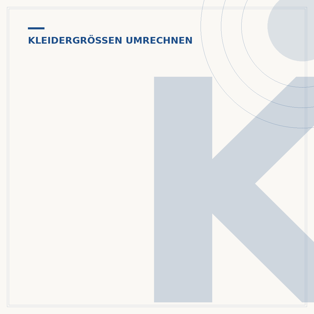 Konfektionsgröße: Umrechnung