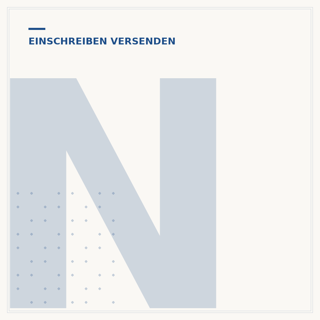 Nachforschung für ein Einschreiben
