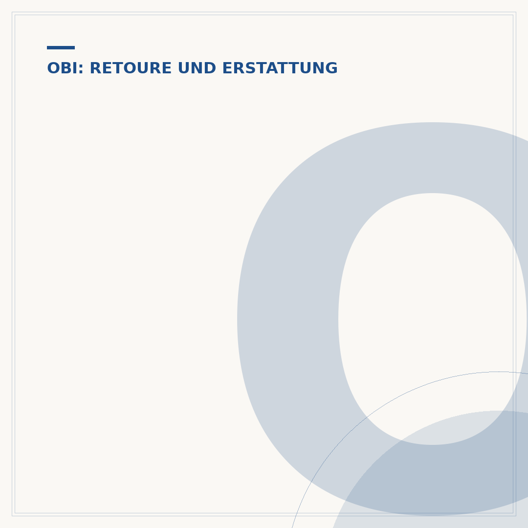 Obi Rückgabe: So gelingt die Retoure reibungslos
