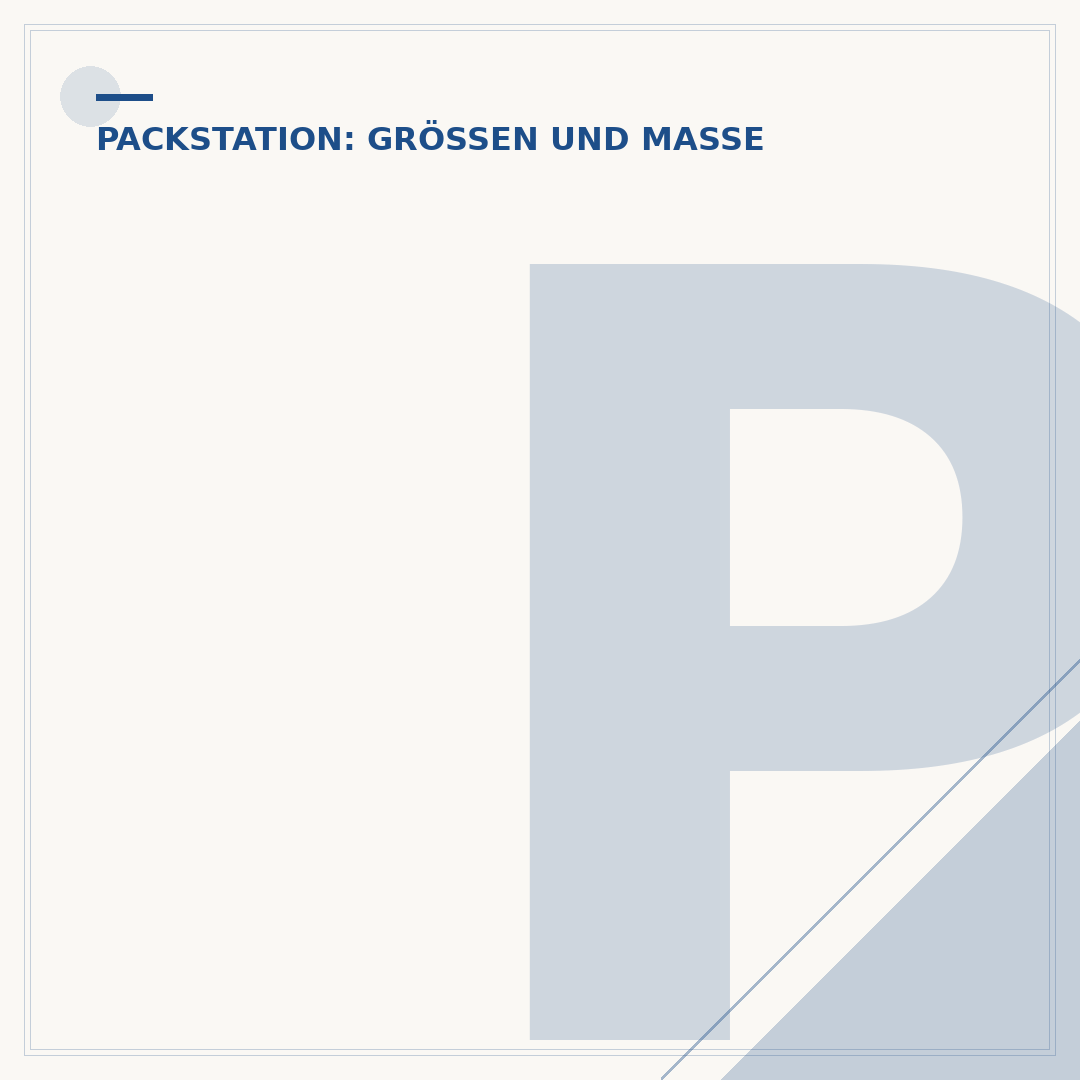 Packstation XL-Fächer: Größe und Maße