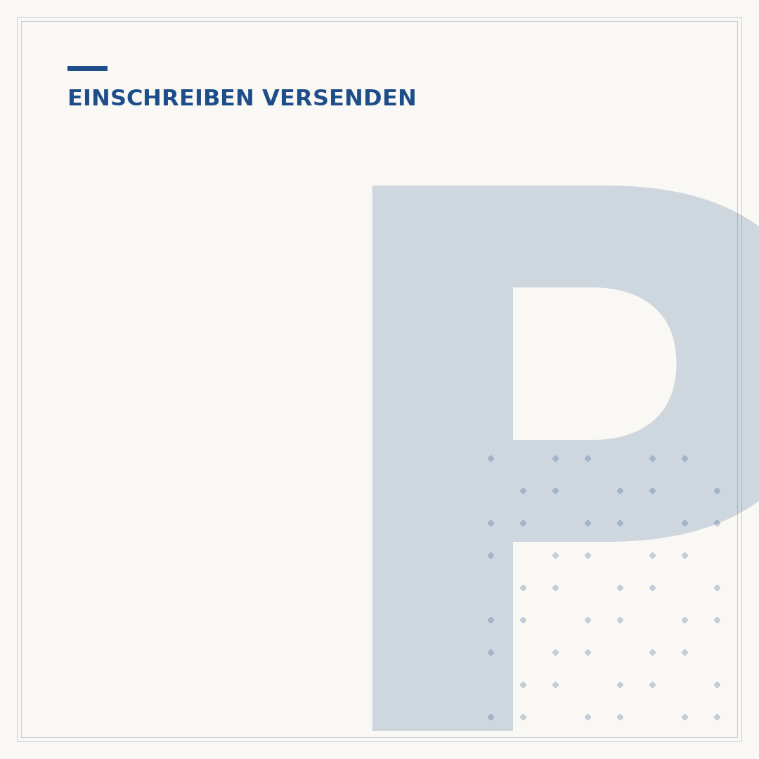 Paket einschreiben