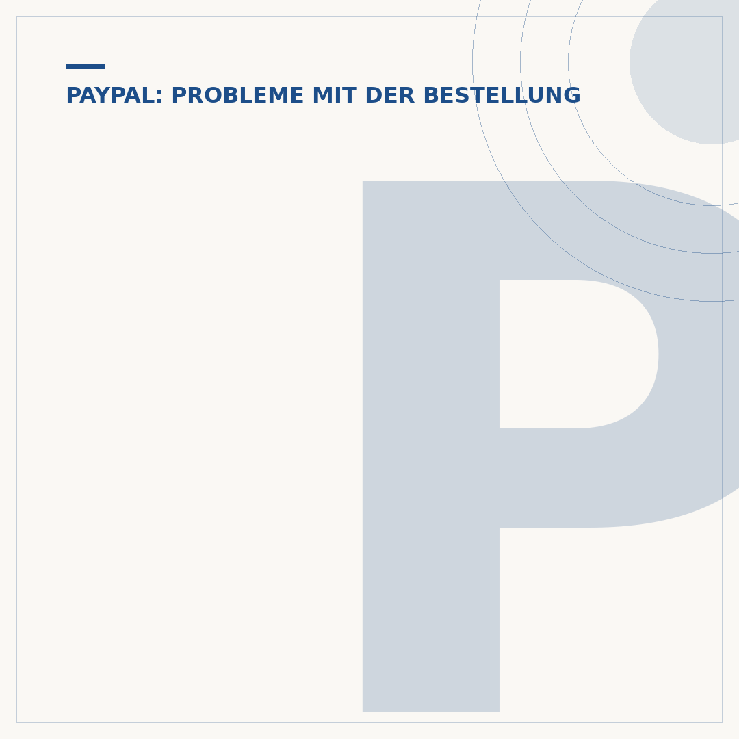 PayPal-Bestellung stornieren