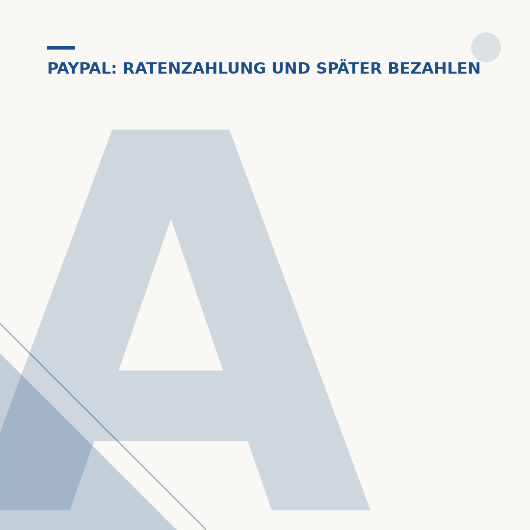 Alternate PayPal Ratenzahlung