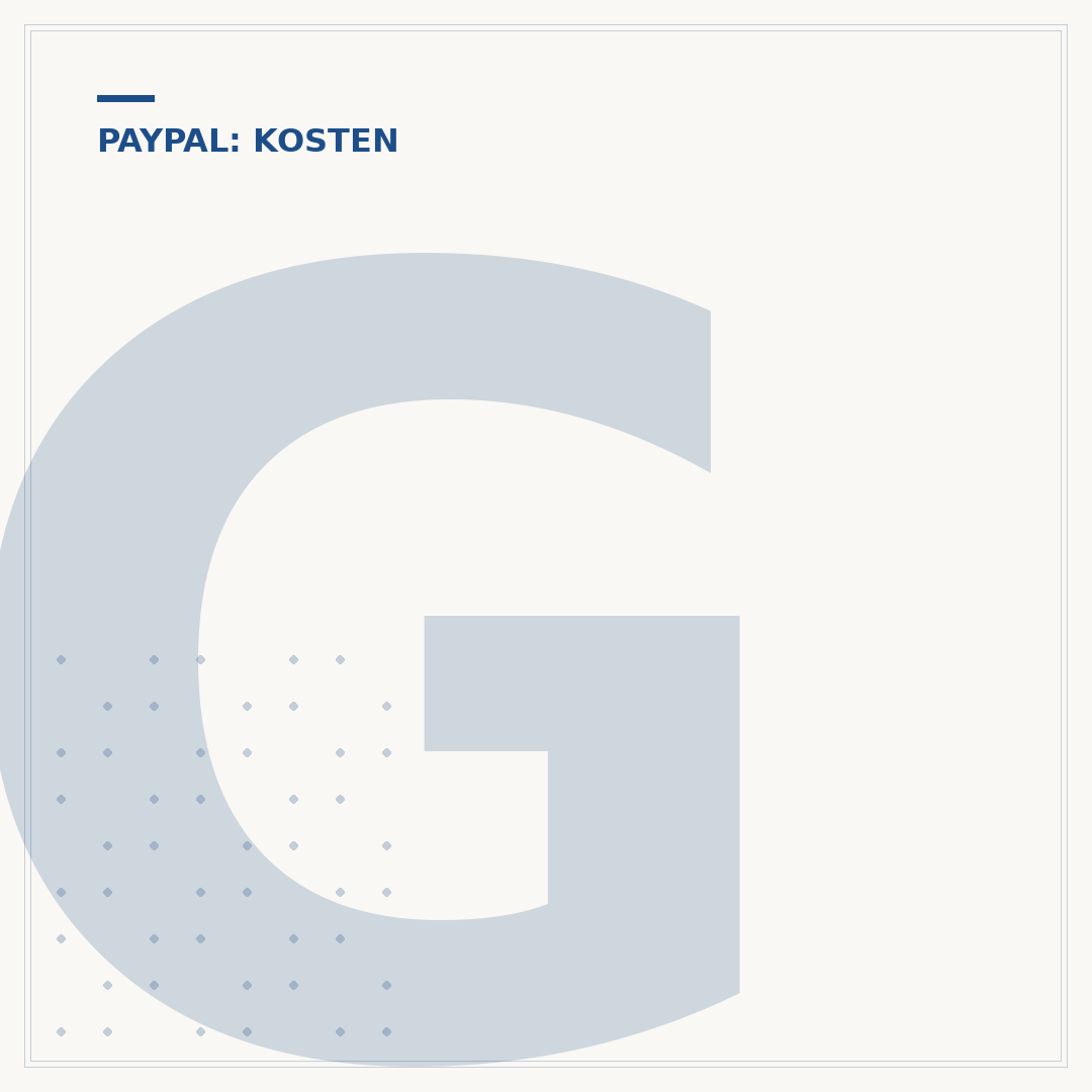 Gebühren für PayPal Waren und Dienstleistungen