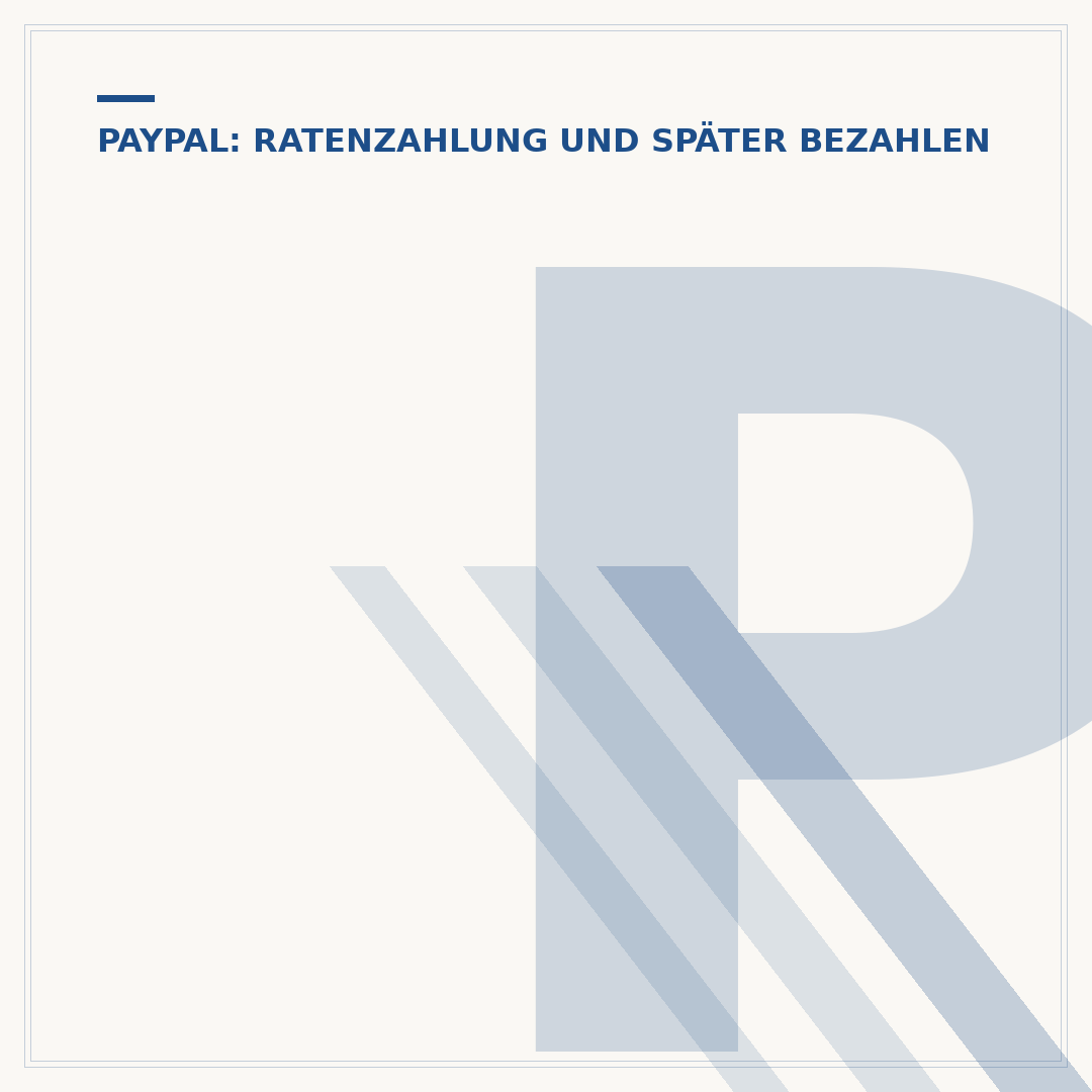 PayPal Zahlung nach 30 Tagen: Option aktivieren