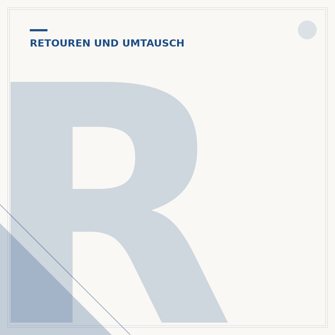 Retourenschein für die Warenrücksendung