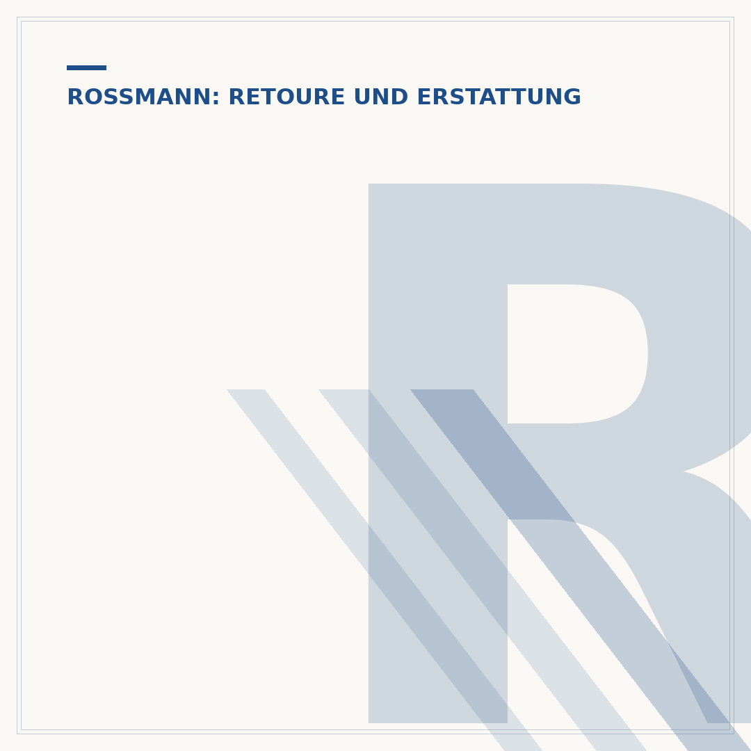 Rossmann Umtausch: Wie lange ist die Frist?