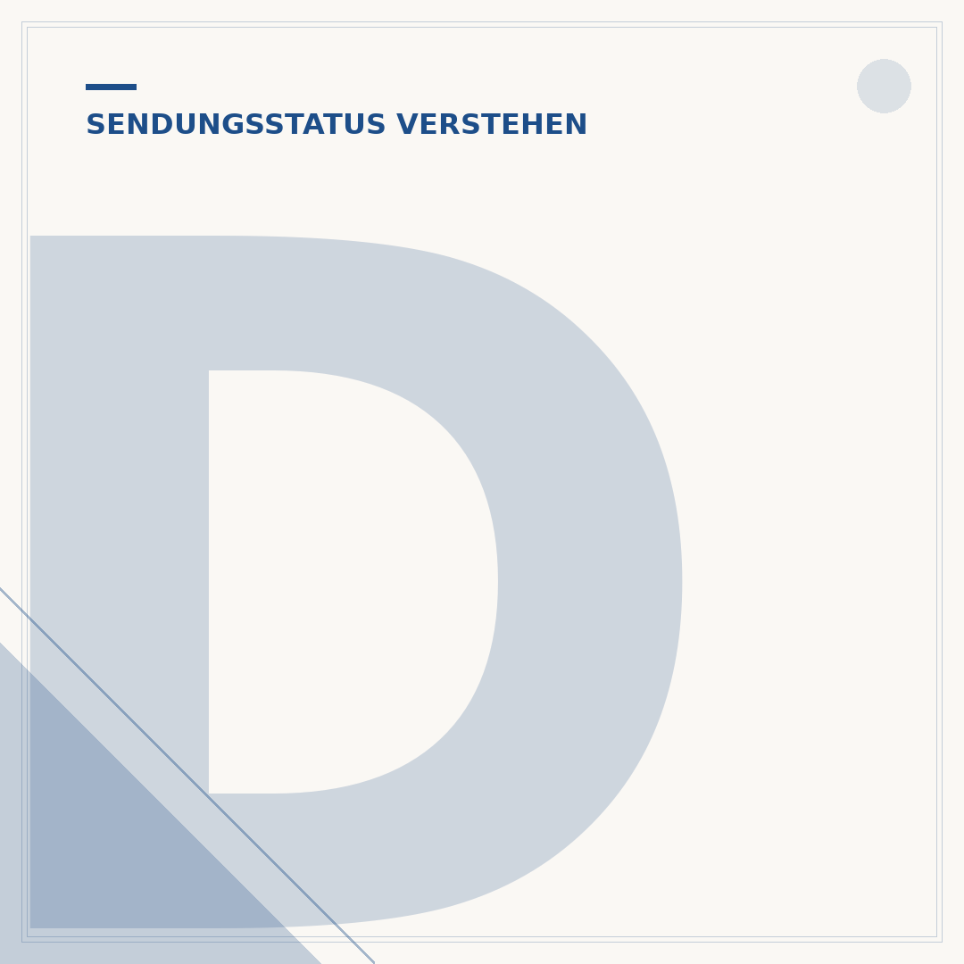 Die Sendung wurde zugestellt