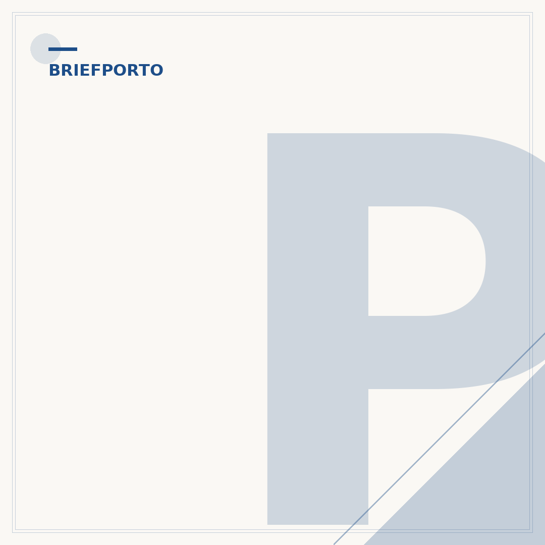 Porto für Standard Brief