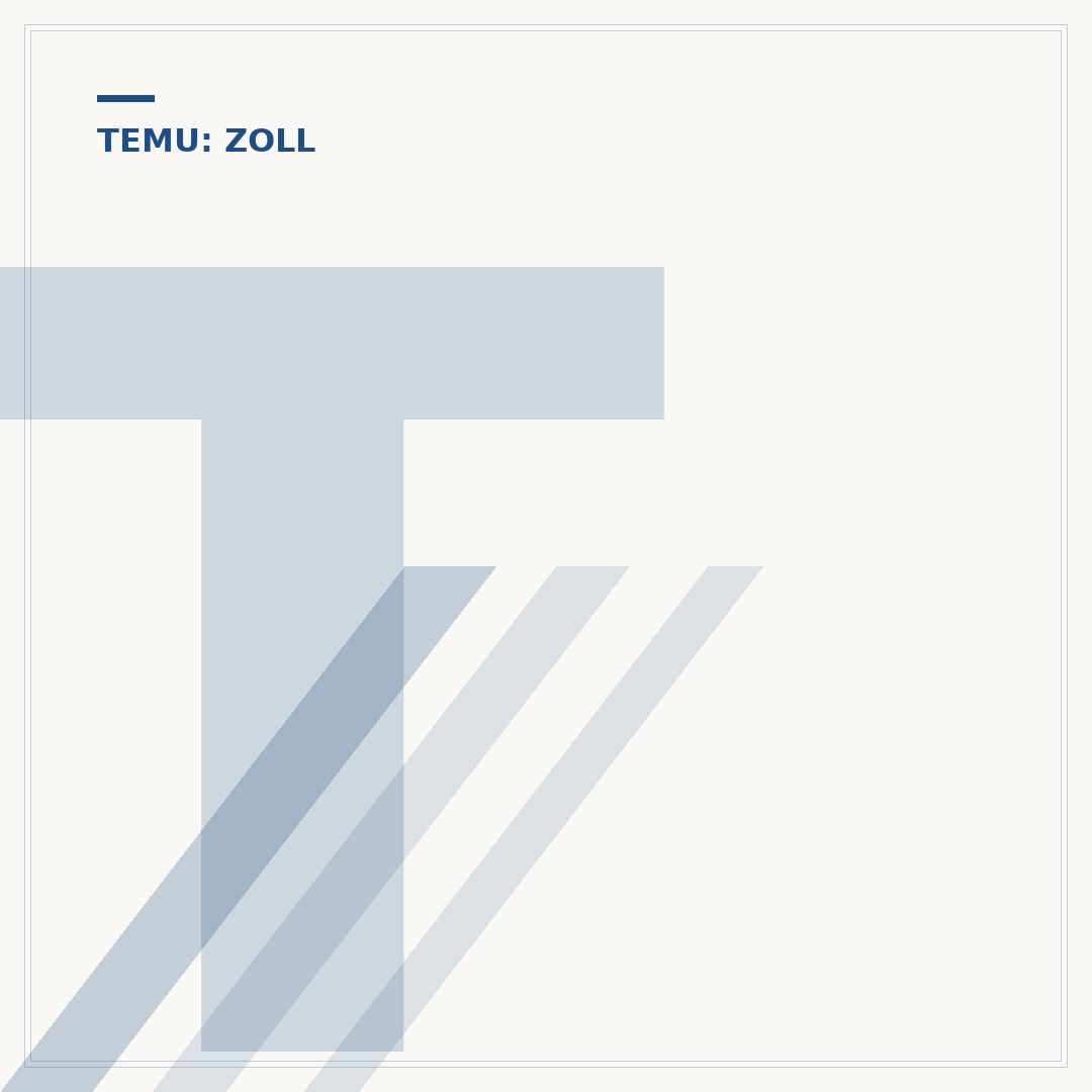 Temu: Zoll und Einfuhrumsatzsteuer