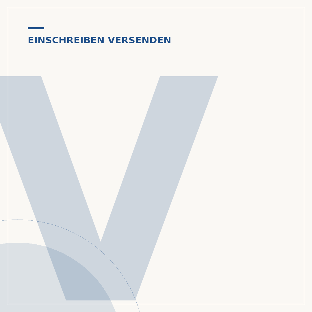 Versendung per Einschreiben