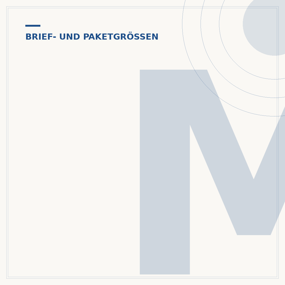 Maße der Warensendung bei der Post