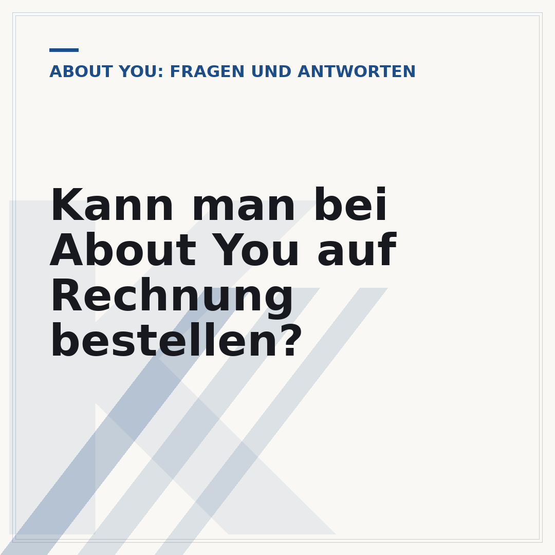 Kann man bei About You auf Rechnung bestellen?