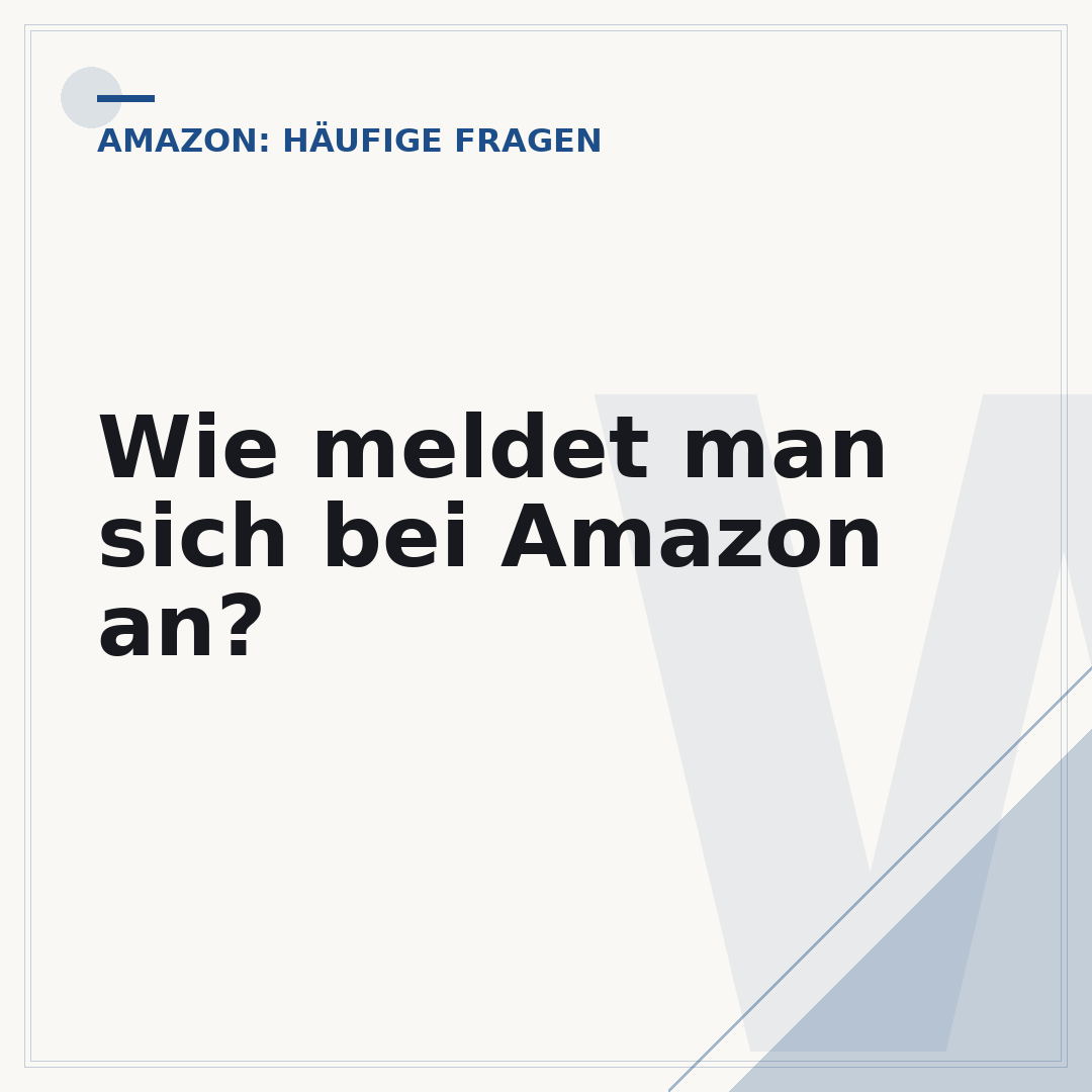 Wie meldet man sich bei Amazon an?