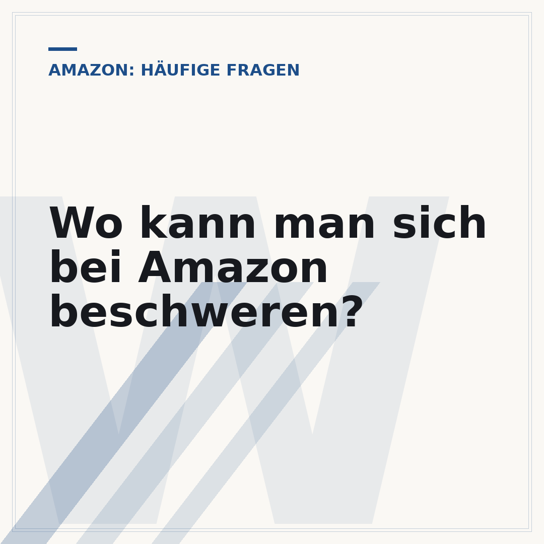Wo kann man sich bei Amazon beschweren?