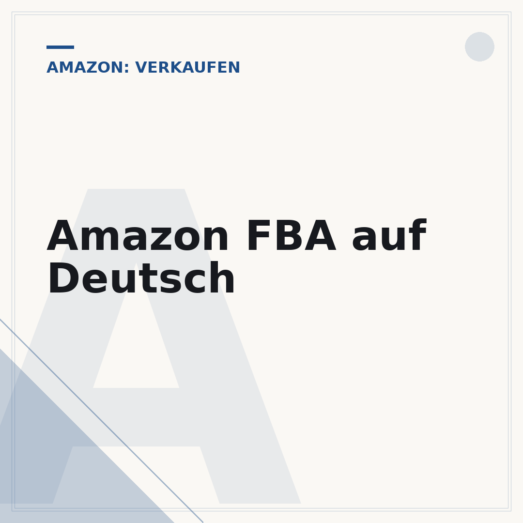 Amazon FBA auf Deutsch