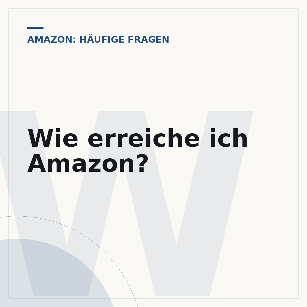 Wie erreiche ich Amazon?