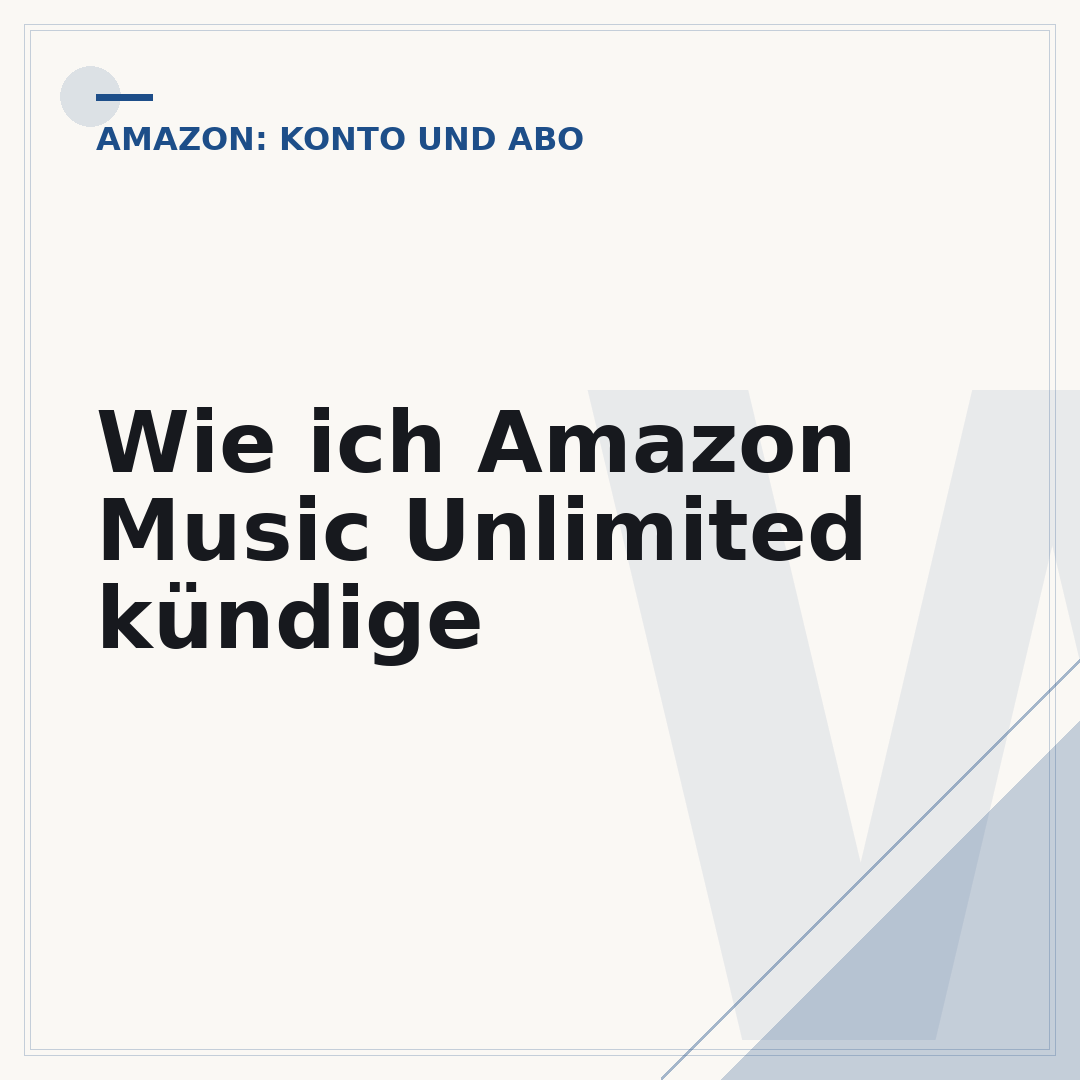 Wie ich Amazon Music Unlimited kündige