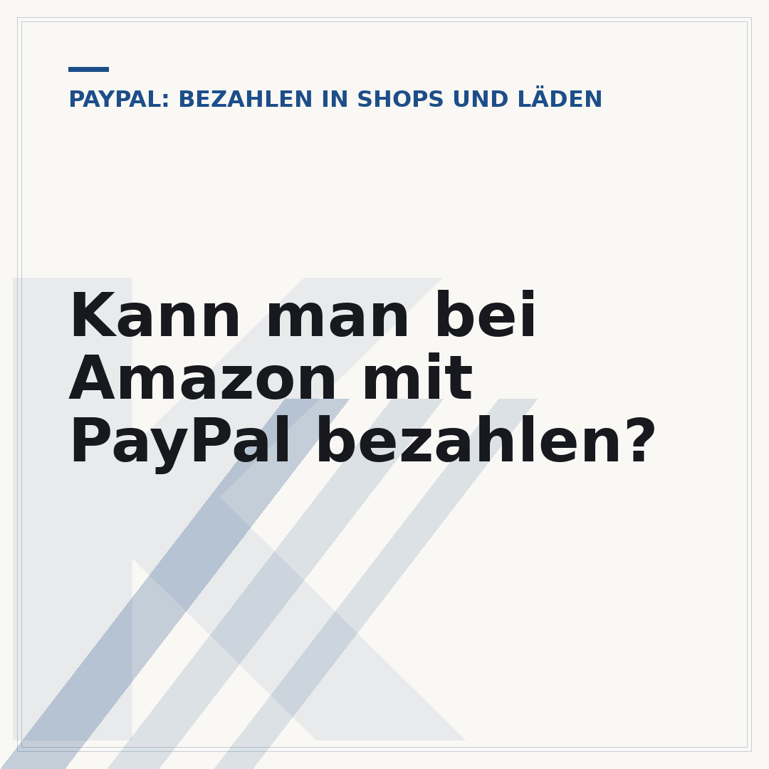 Kann man bei Amazon mit PayPal bezahlen?