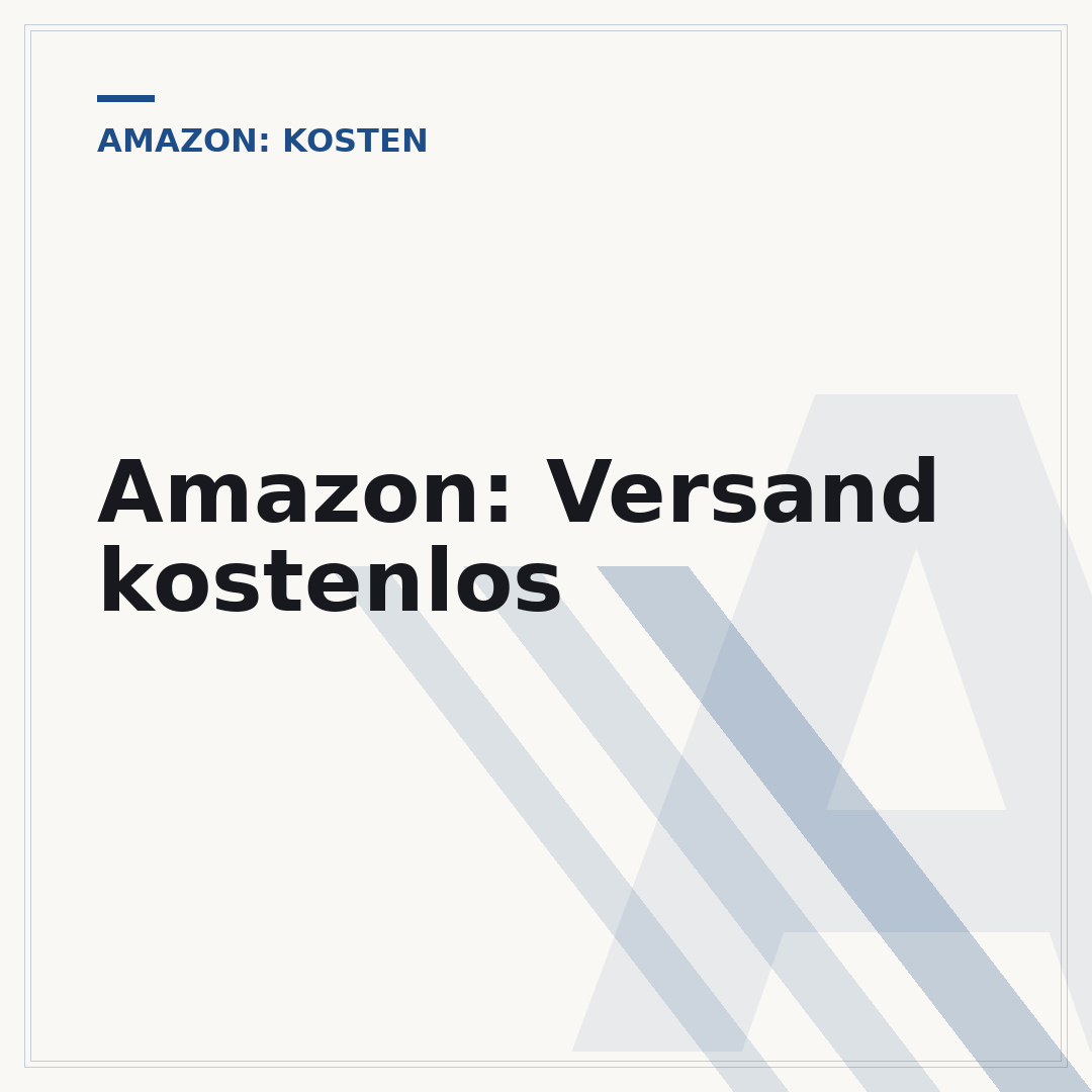 Amazon: Versand kostenlos