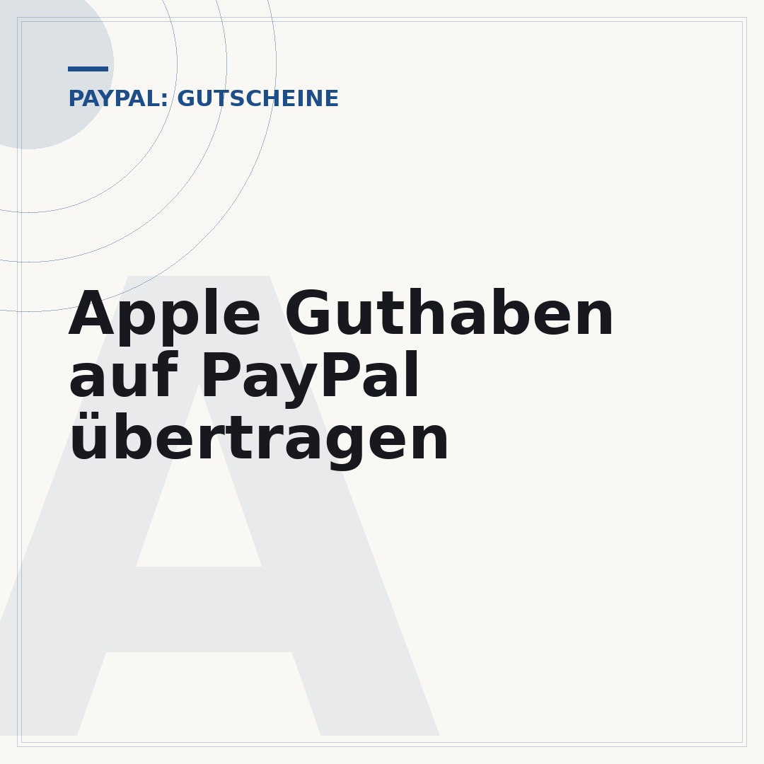 Apple Guthaben auf PayPal übertragen