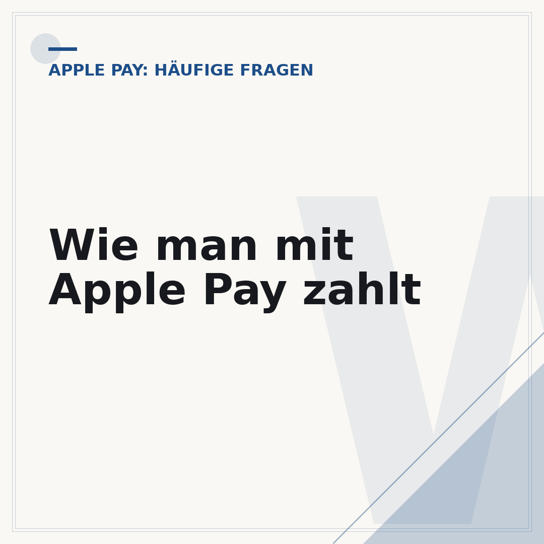 Wie man mit Apple Pay zahlt