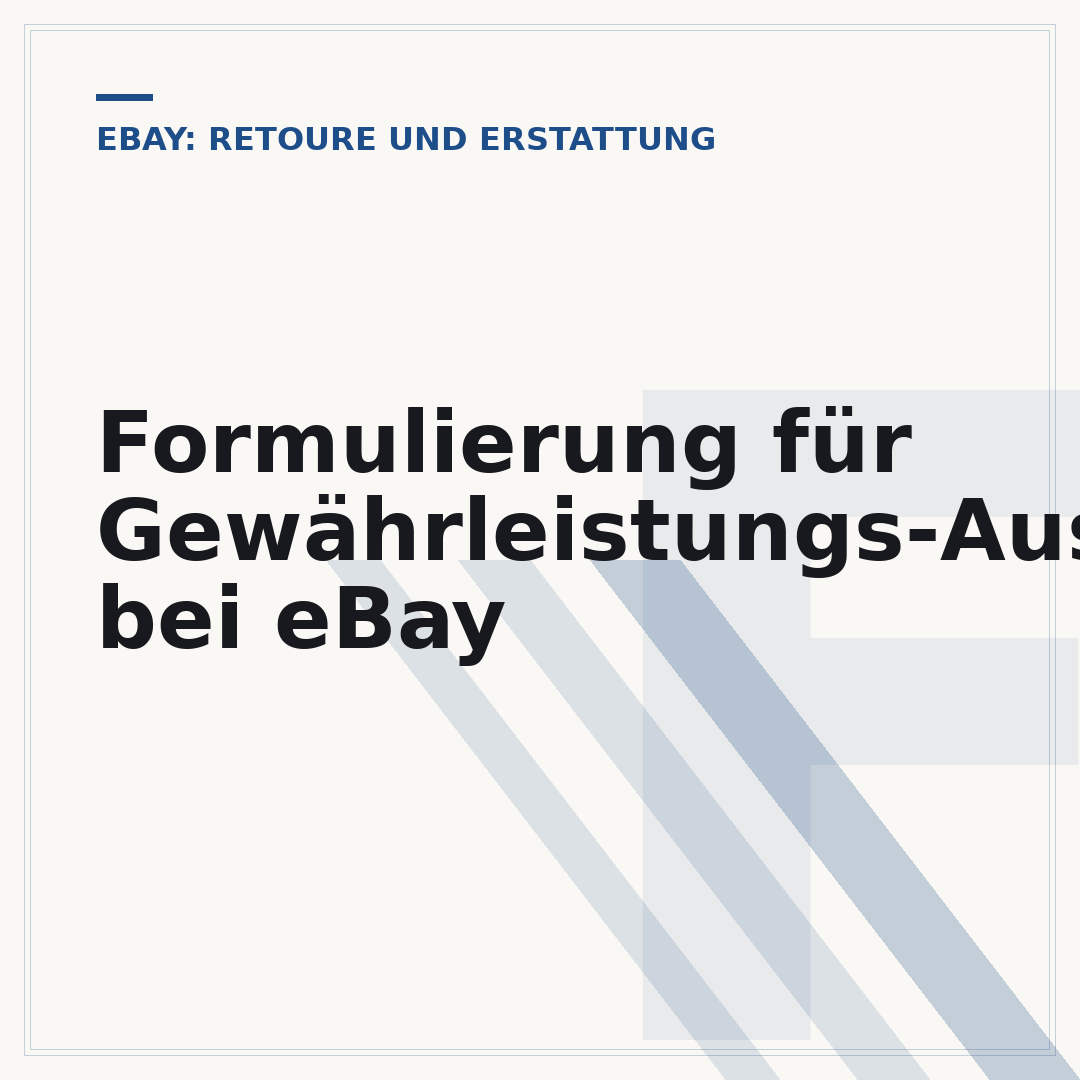 Formulierung für Gewährleistungs-Ausschluss bei eBay