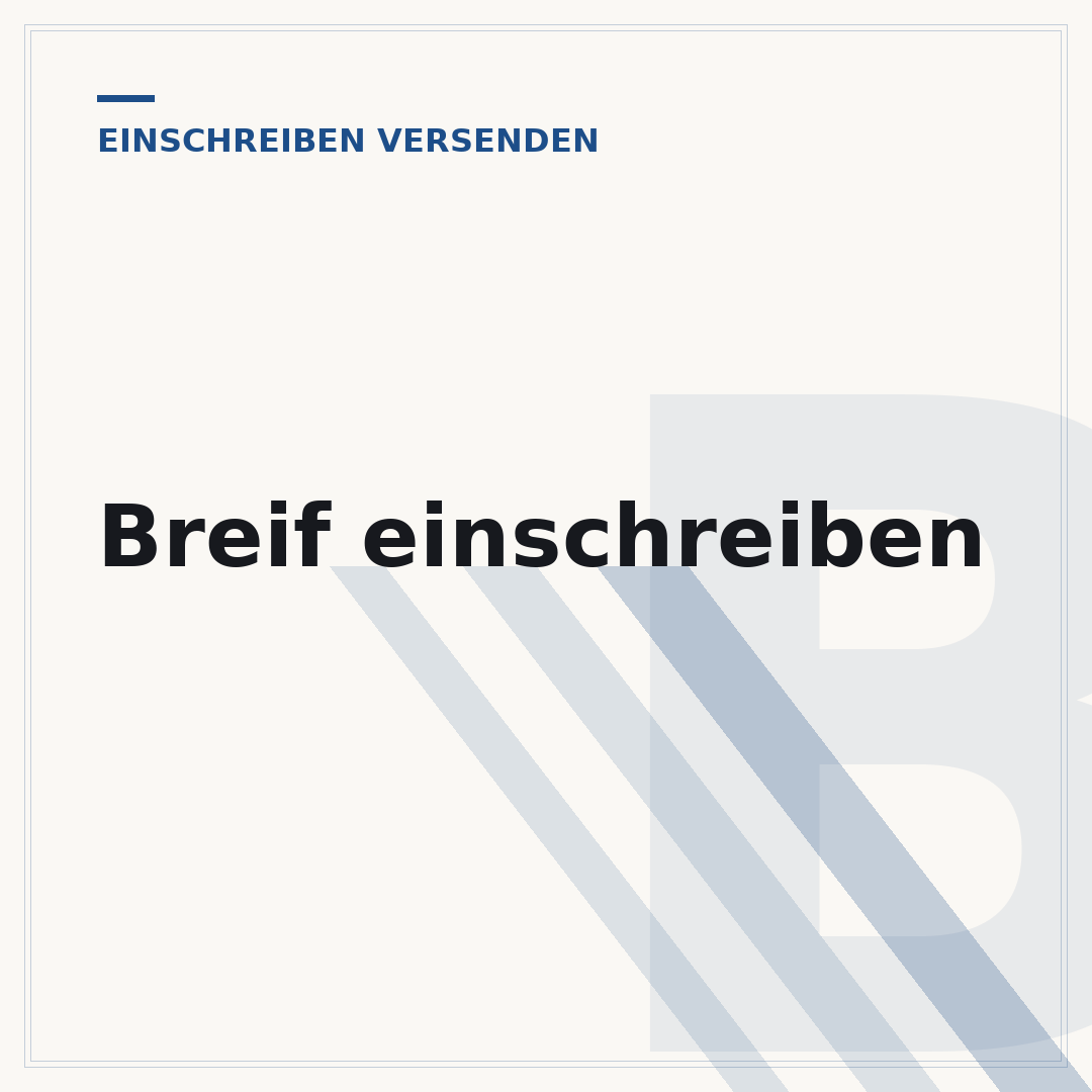 Breif einschreiben