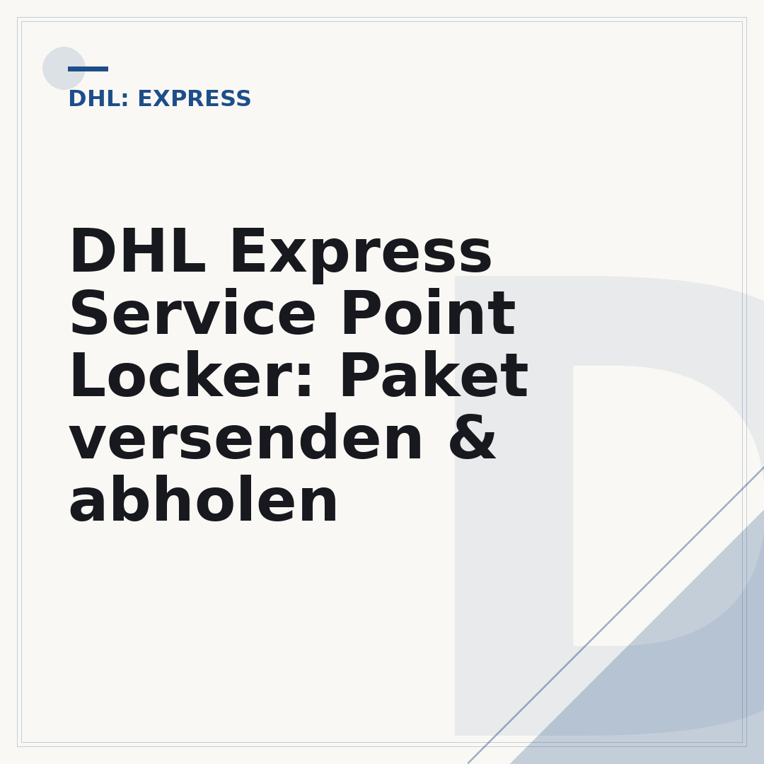 DHL Express Service Point Locker: Paket versenden & abholen