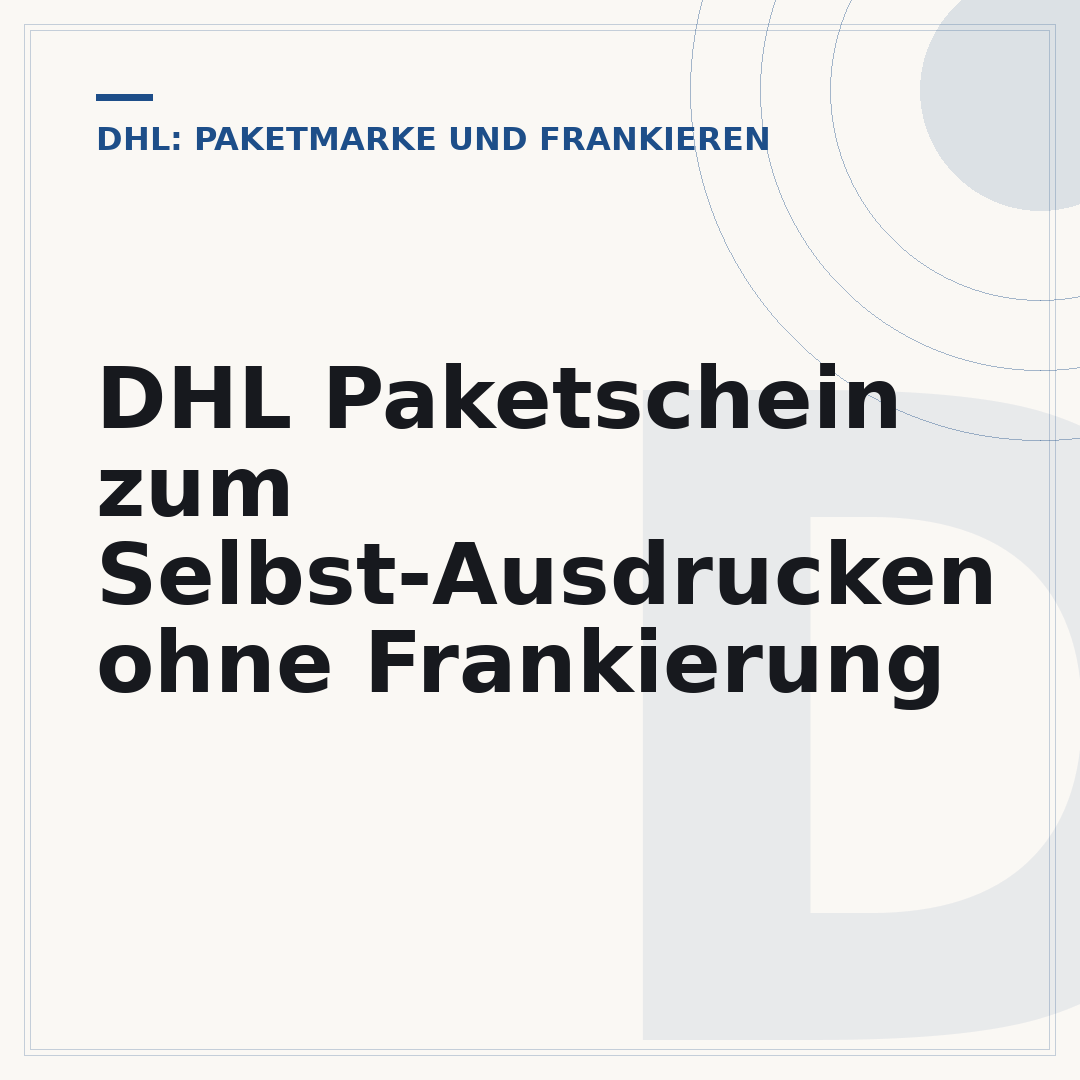 DHL Paketschein zum Selbst-Ausdrucken ohne Frankierung