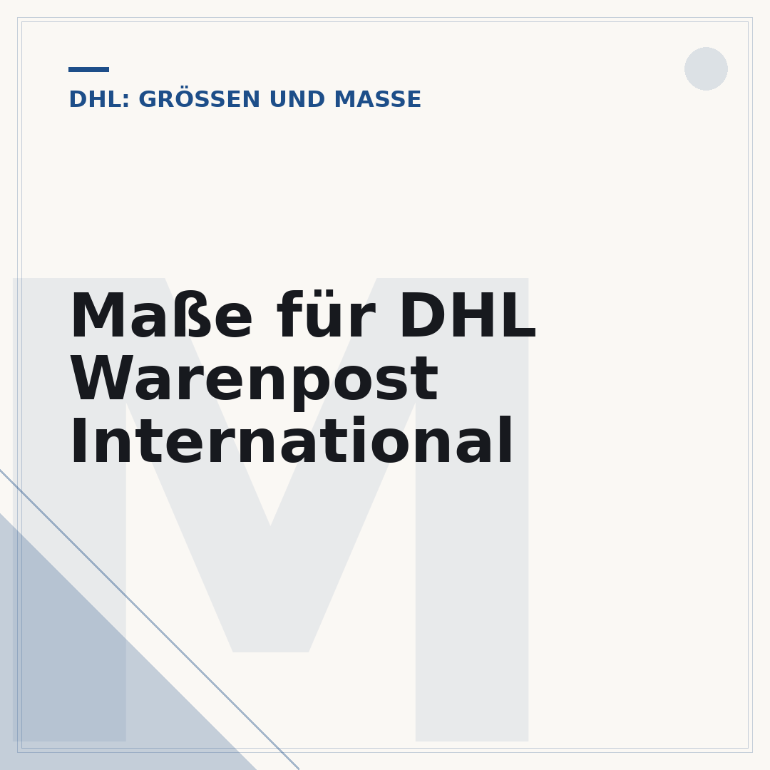 Maße für DHL Warenpost International
